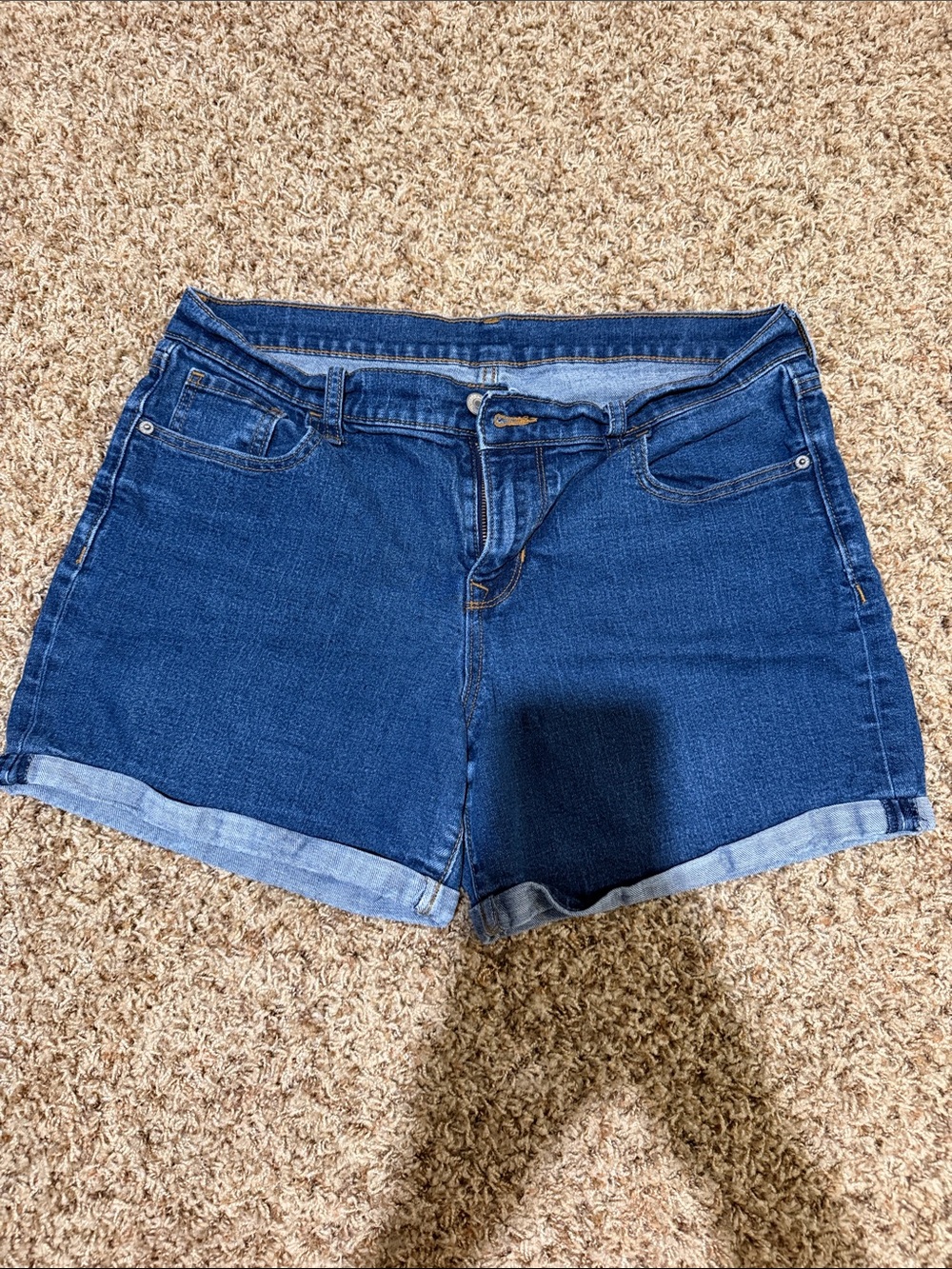 Classic Dark Blue Denim Women's Shorts